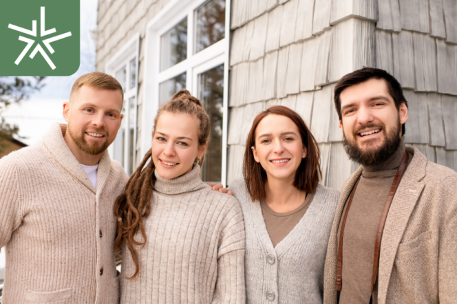 a group of young people smiling