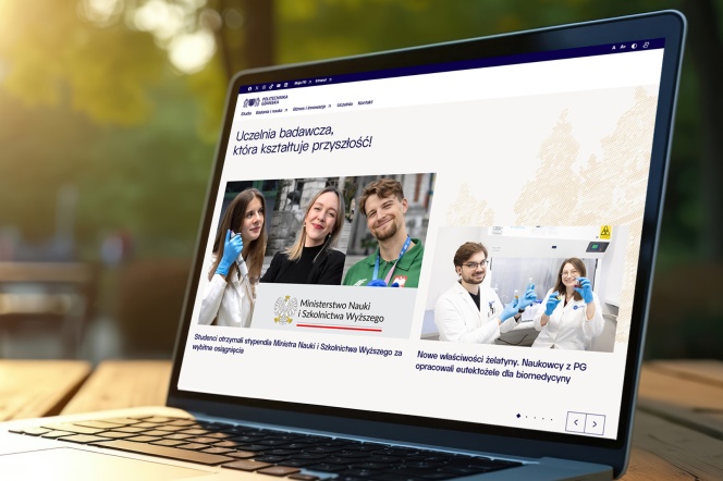 Ekran z wyświetloną nową stroną PG