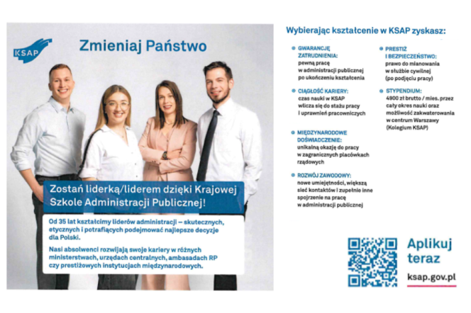 Na zdjęciu informacja o programie