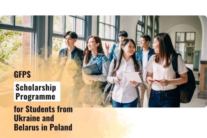 Grafika z napisem GFPS Scholarship Programme