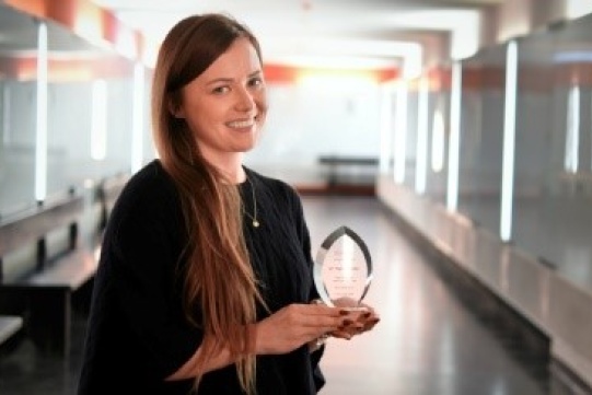 Dorota Garwolińska, a PhD student at the Faculty of Chemistry