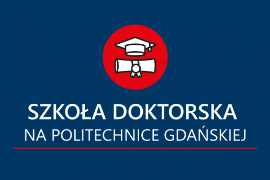 Na zdjęciu widoczny grafika z napisem szkoła doktorska na politechnice gdańskiej