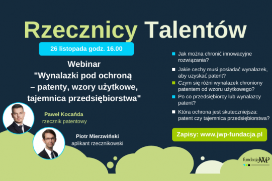 Grafika z napisem Rzecznicy Talentów 