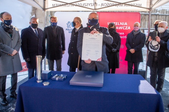 the foundation act for the construction of the STOS GUT IT center