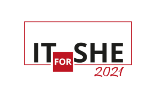 Na zdjęciu znajduje sie logo it for she.