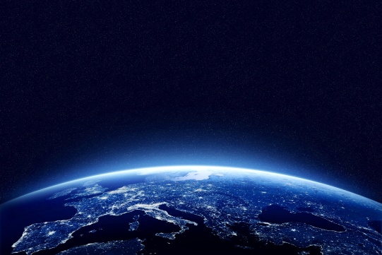 widok Ziemi z kosmosu 