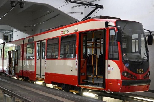 Tramwaj, w którym zamontowano system czujników