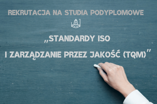 Grafika z napisem Standardy ISO 