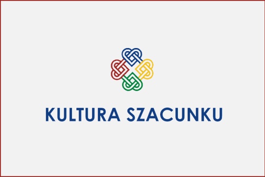 Szara grafika z napisem Kultura szacunku 