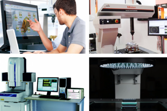 cztery zdjęcia pokazujące wyposażenie laboratorium 