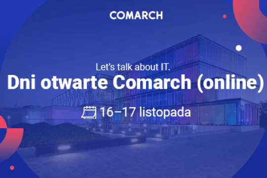 Na zdjęciu na filetowym tle widoczna jest informacja o wydarzeniu.