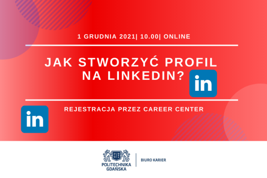 Plakat webinaru- Jak stworzyć profil na LinkedIN?