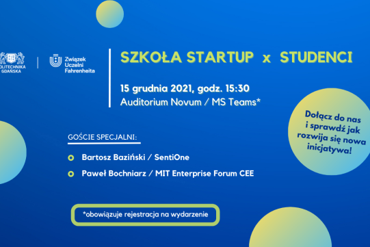 plakatreklamujący Szkołę Startup