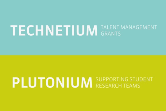Grafika niebiesko -zielona z napisem Technetium i Plutonium 