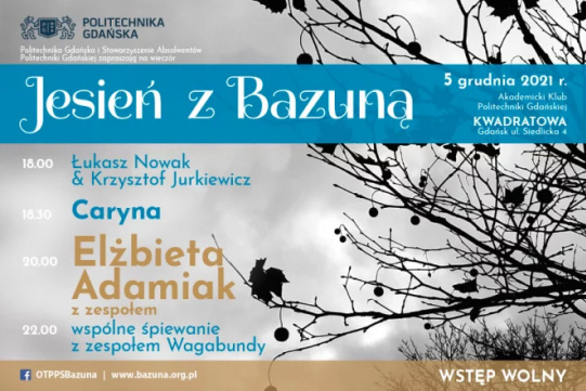 Grafika z napisem Jesień z bazuną 