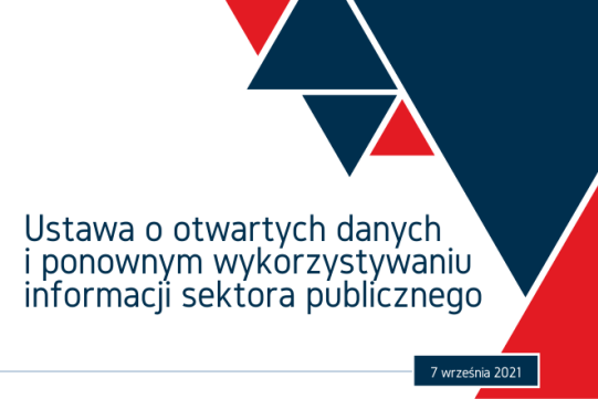 Ustawę z 11 sierpnia 2021 r. o otwartych danych i ponownym wykorzystywaniu informacji sektora publicznego