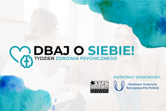 Dbaj o siebie grafika z napisem 