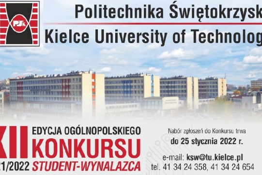 Na zdjęciu znajduje się informacja o konkursie.