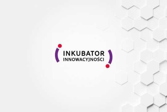 Szara grafika z napisem inkubator przedsiębiorczości 
