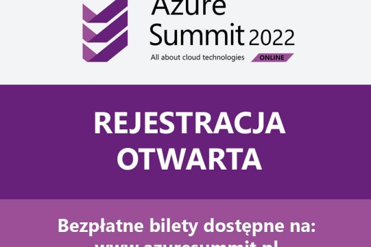 Na zdjęciu na fioletowo białym tle znajduje się informacja o konferencji.