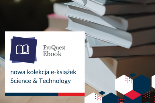 logo ProQuest Ebook Central na tle książek