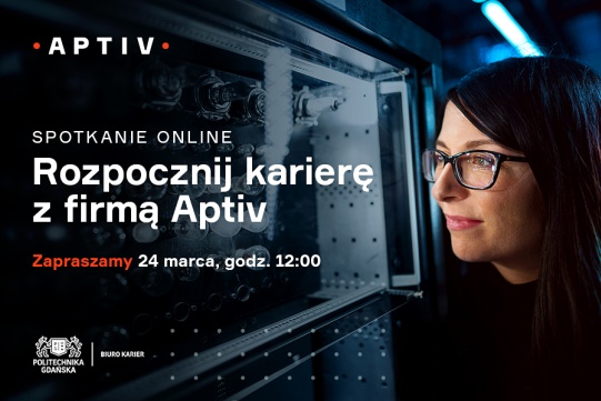 Plakat spotkania Rozpocznij kariere z firmą Aptiv