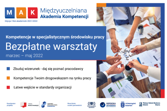 Na plakacie widoczna jest informacja o projekcie