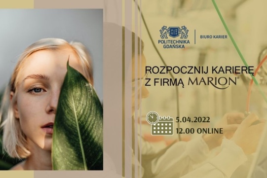 Plakat wydarzenia- " Rozpocznij karierę z Marion"