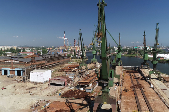 Widok na tereny postoczniowe