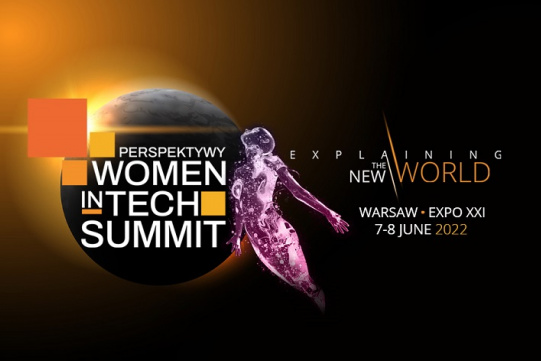 Plakat promujący Women in Tech Summit 2022