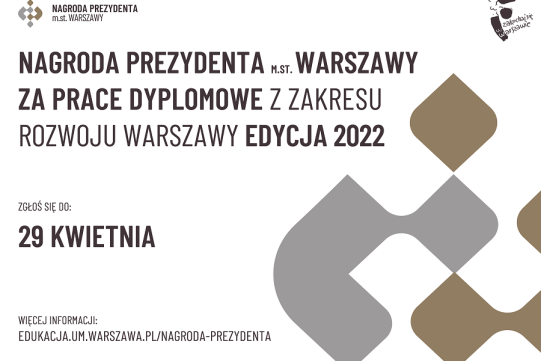 Na zdjęciu na białym tle widoczna jest informacja o konkursie.
