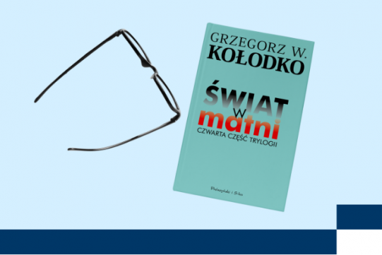 Grafika jasnoniebieska z okularami 