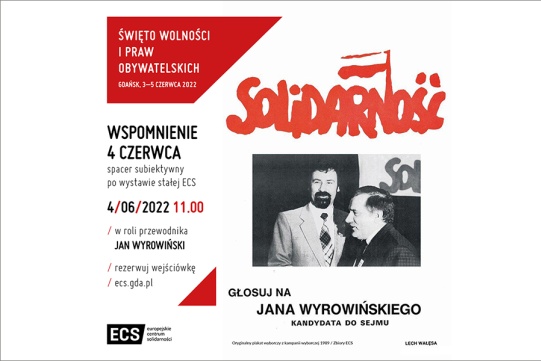 grafika zapowiadająca spacer z Janem Wyrowińskim