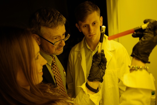 From the left: Marta Marszewska M.Sc. Eng., Prof. Marek Maryański, Jakub Czubek, M.Sc. Eng. Photo: Bartosz Bańka / Gdańsk University of Technology