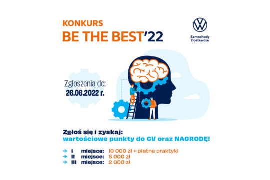 Na zdjęciu na białym tle znajduje się informacja o konkursie.