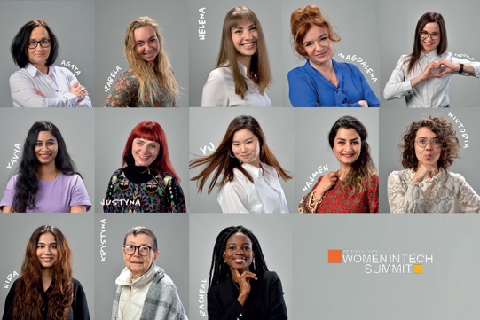 zdjęcia kobiet z Politechniki Gdańskiej, które wzięły udział w sesji zdjęciowej Women in Tech