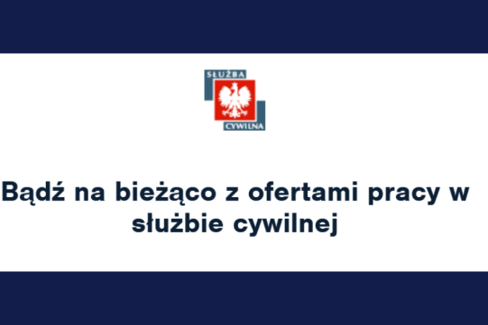 Na plakacie, białe tło, granatowe obramowanie, znajduje się informacja o naborze kandydatów do Komendy Głównej Policji