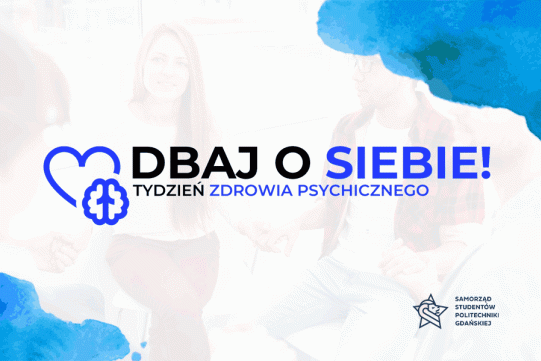 Dbaj o siebie grafika na jasnym tle 