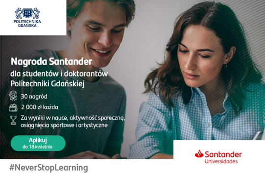 baner reklamujący nagrody Santander