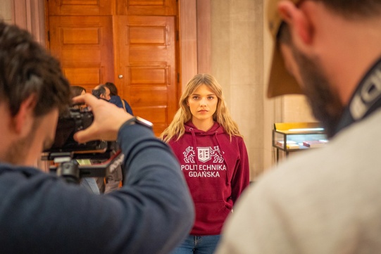 A beautiful girl in the Main Building 