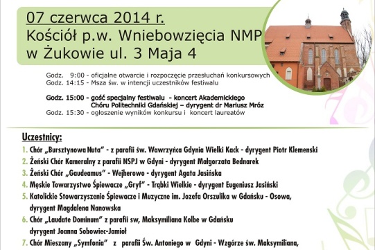 X Kaszubski Festiwal Muzyki Chóralnej i Regionalnej w Żukowie