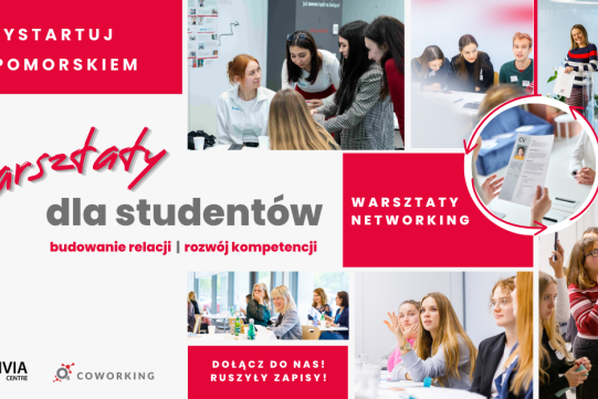 Na plakacie widoczne są zdjęcia młodych ludzi rozmawiających  ze sobą oraz nazwa programu i logotyp organizatora