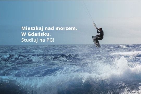 Pan płynący po Bałtyku na kitecie