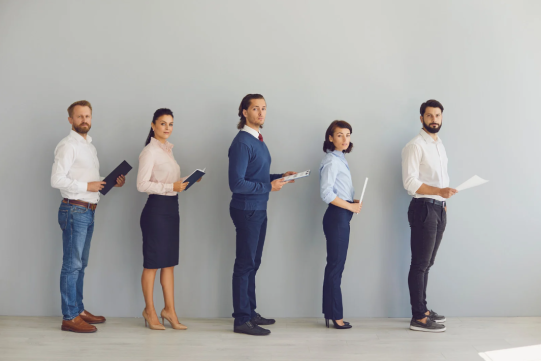 People standing in the queue