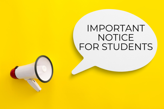 important notice for students