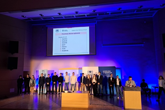 Zespoły startupowe występujące na Demo Day programu Startup School One 21 marca 2024 r. na Politechnice Gdańskiej