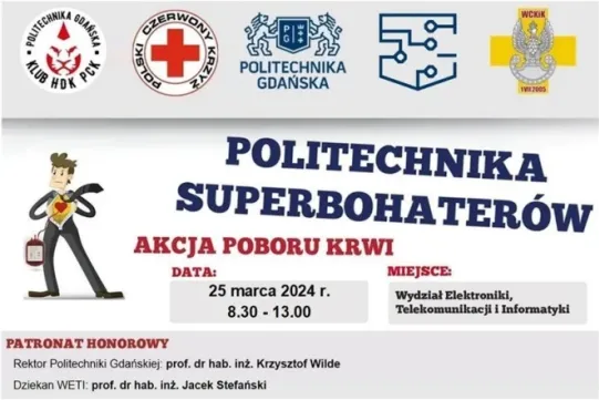 plakat promujący Politechnikę Superbohaterów