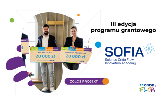 Grafika reklamująca III edycję programu granatowego SOFIA