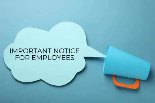 important notice for staff