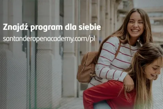 baner reklamujący szkolenia Santander